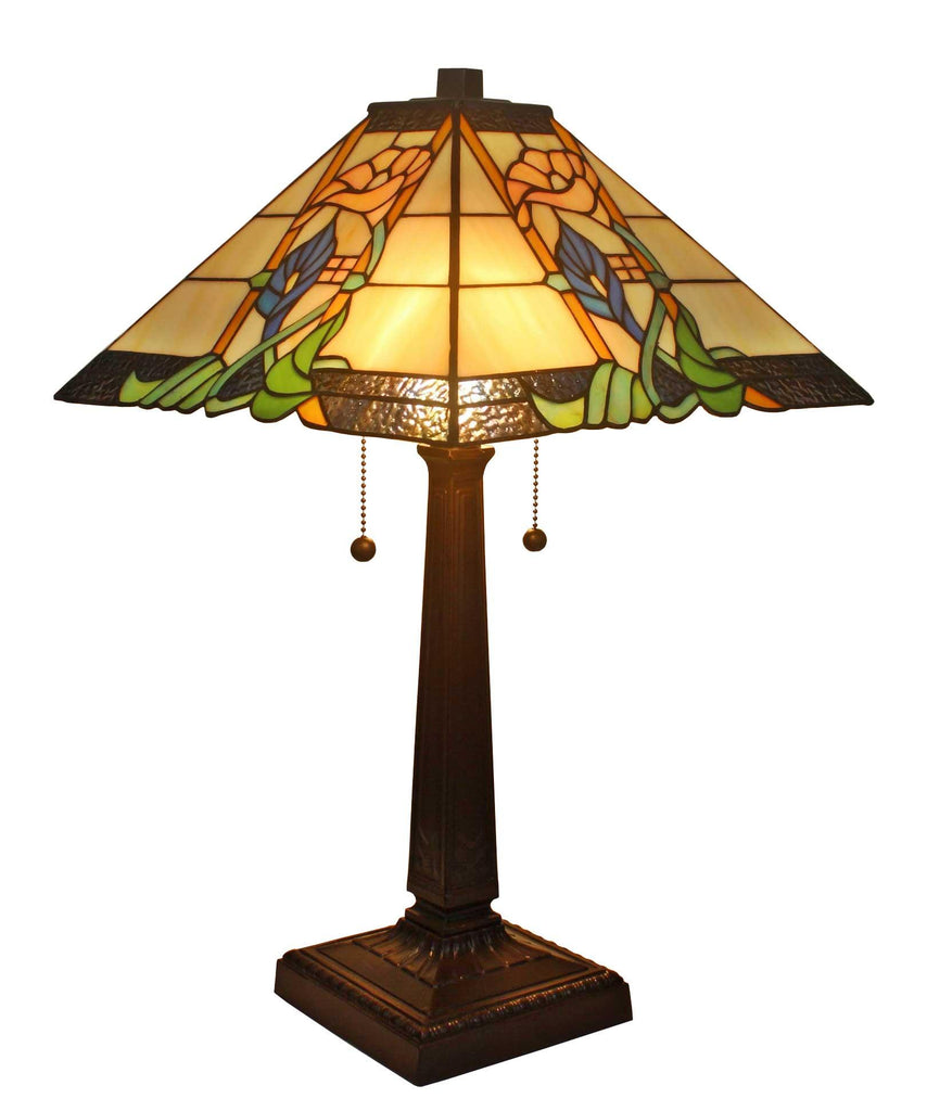 Tiffany Style Mission Table Lamp 23 Inches