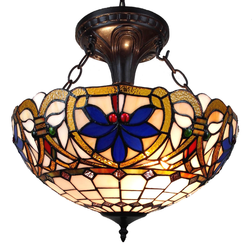 Tiffany Style Victorian Design 2-light Pendant Lamp