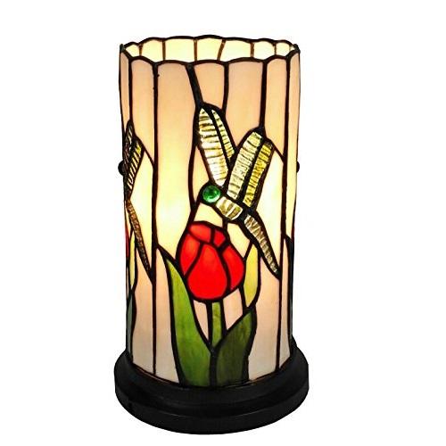 Tiffany Style Dragonfly Mini Table Lamp 10 Inches Tall