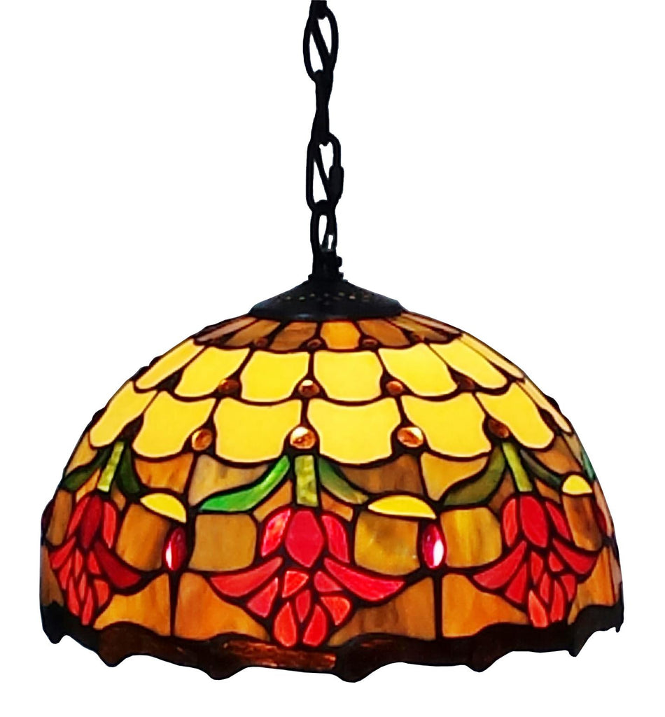 Tiffany Style Tulips Hanging Lamp