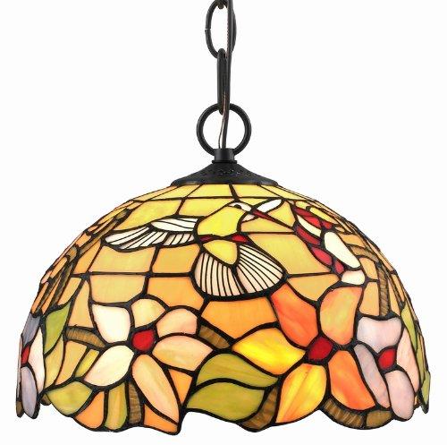 Tiffany Style Hummingbird 1-light Pendant Lamp
