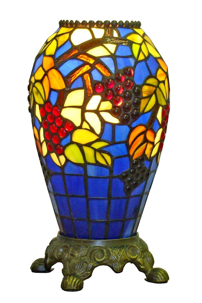 Tiffany-style Grapes Table Lamp 13-inch Tall