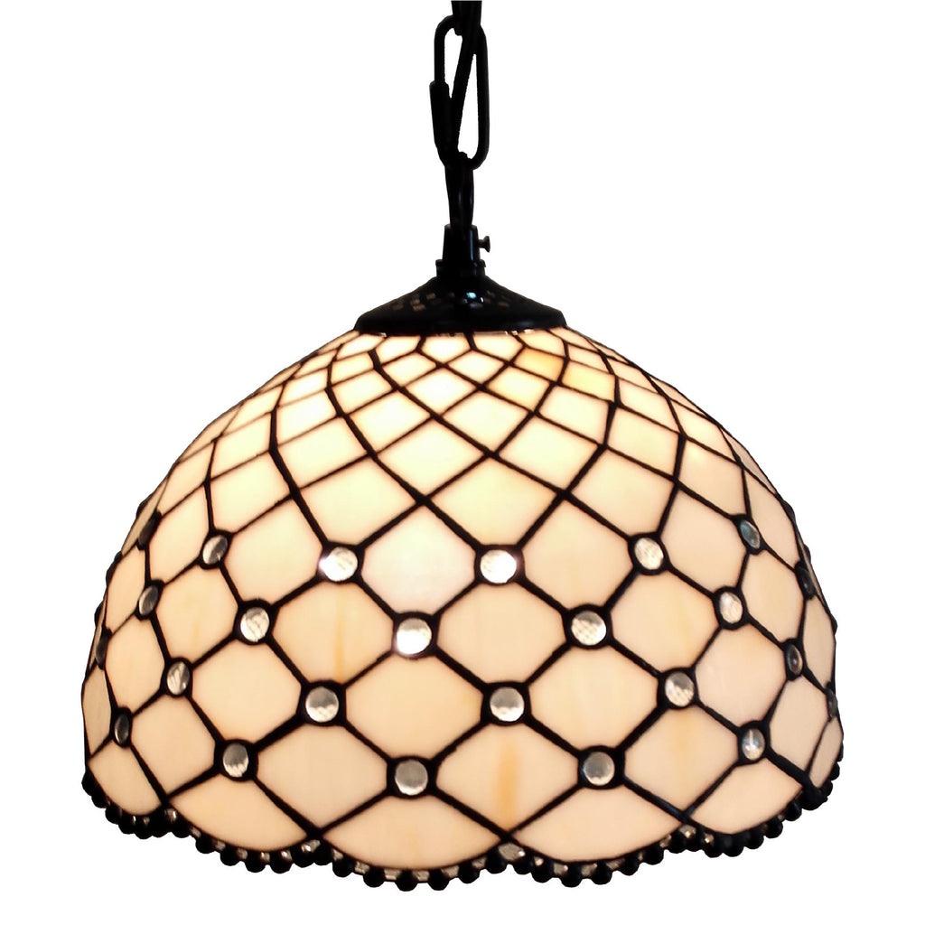 Jewel Tiffany Style Hanging Lamp 12 In