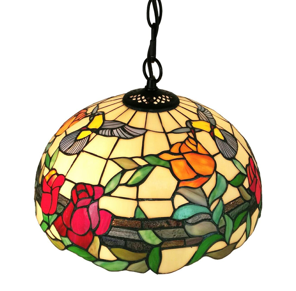Tiffany Style Floral Hanging Pendant Lamp 2 Light
