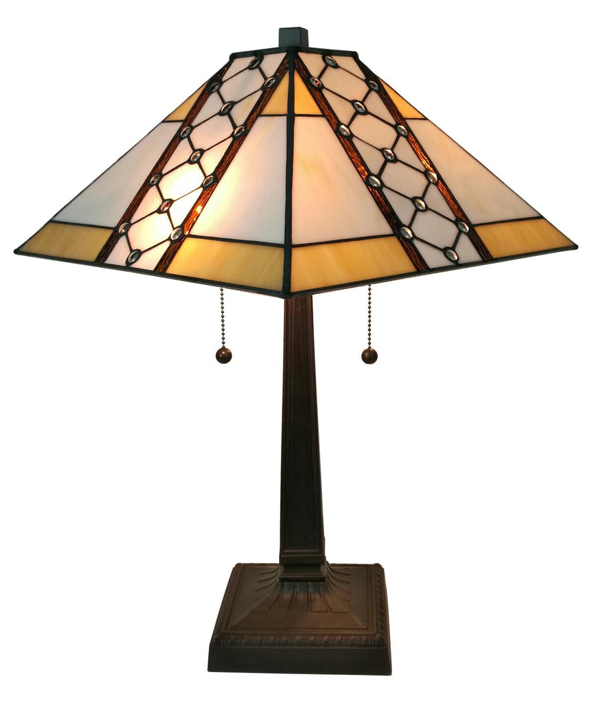 Tiffany Style Mission Table Lamp 21 In High
