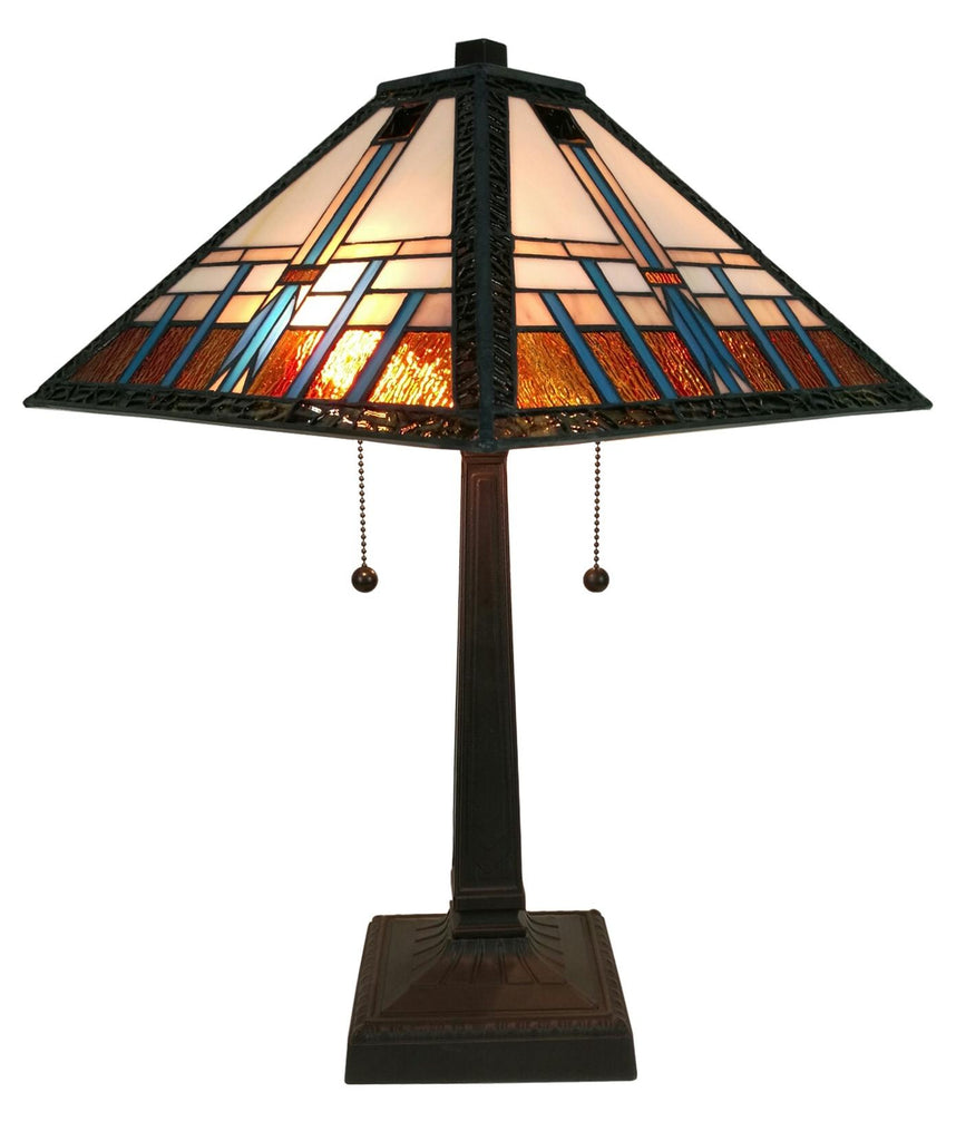 Tiffany Style Mission Table Lamp 21 In High