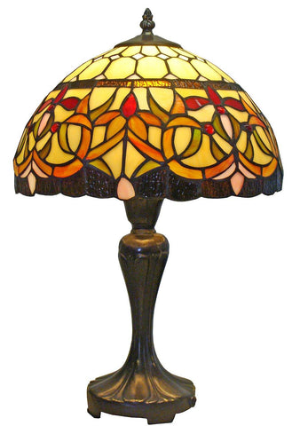 Tiffany Style Floral Table Lamp 12-Inch Wide