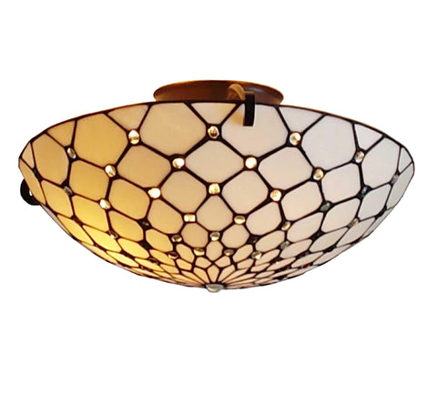 Tiffany Style Ceiling Fixture Lamp 17 In Wide