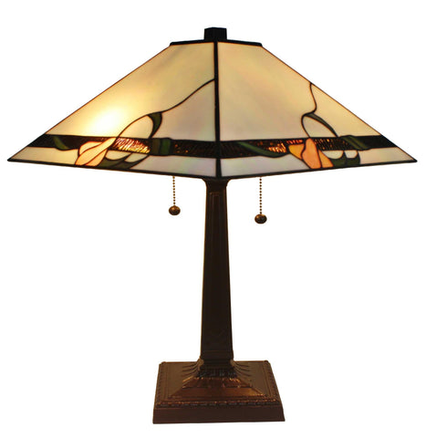 Tiffany Style Mission Table Lamp 23 Inches