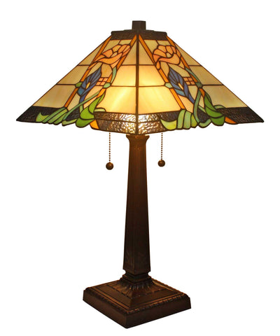 Tiffany Style Mission Table Lamp 23 Inches