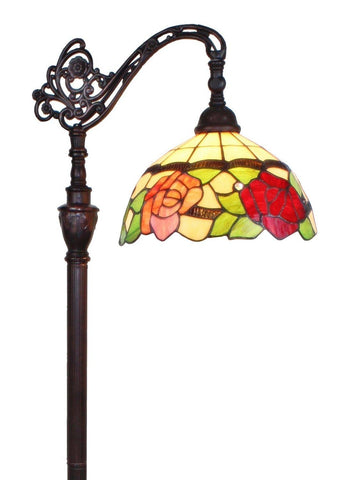 Tiffany Style Roses Reading Floor Lamp 62 In