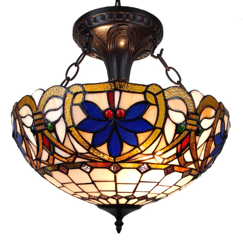 Tiffany Style Victorian Design 2-light Pendant Lamp