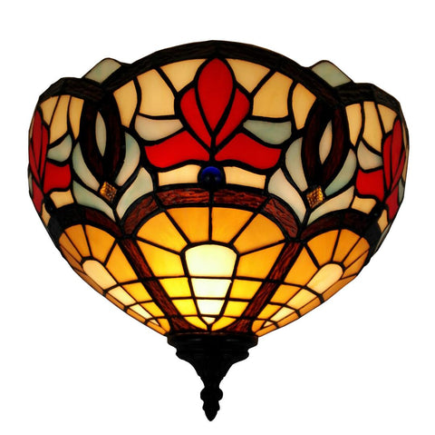 Tiffany Style Victorian Design Wall Lamp 12 In Wide
