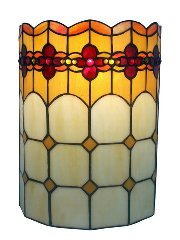 Tiffany Style 2-light Geometric Wall Sconce