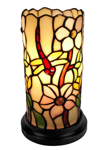 Tiffany Style Dragonfly Mini Table Lamp 10 Inches Tall