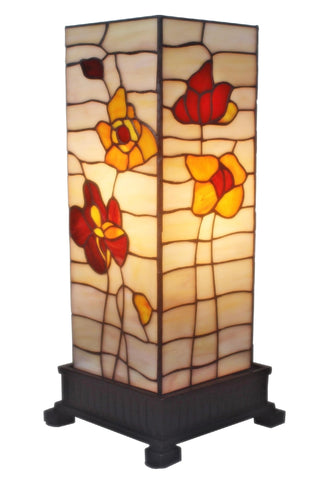 Tiffany-style Poppies Table Lamp 18 In