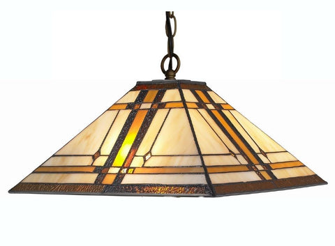 Tiffany Style Mission 2-light Hanging Lamp