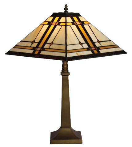 Tiffany Style Mission Table Lamp 22 Inches Tall