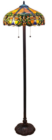 Tiffany Style 2-light Baroque Floor Lamp