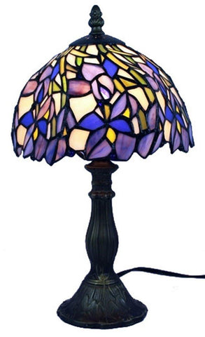 Tiffany Style Iris Table Lamp 15 Inches Tall