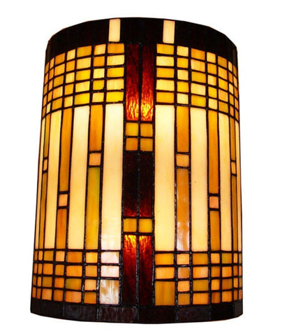 Tiffany Style 2-light Geometric Wall Sconce