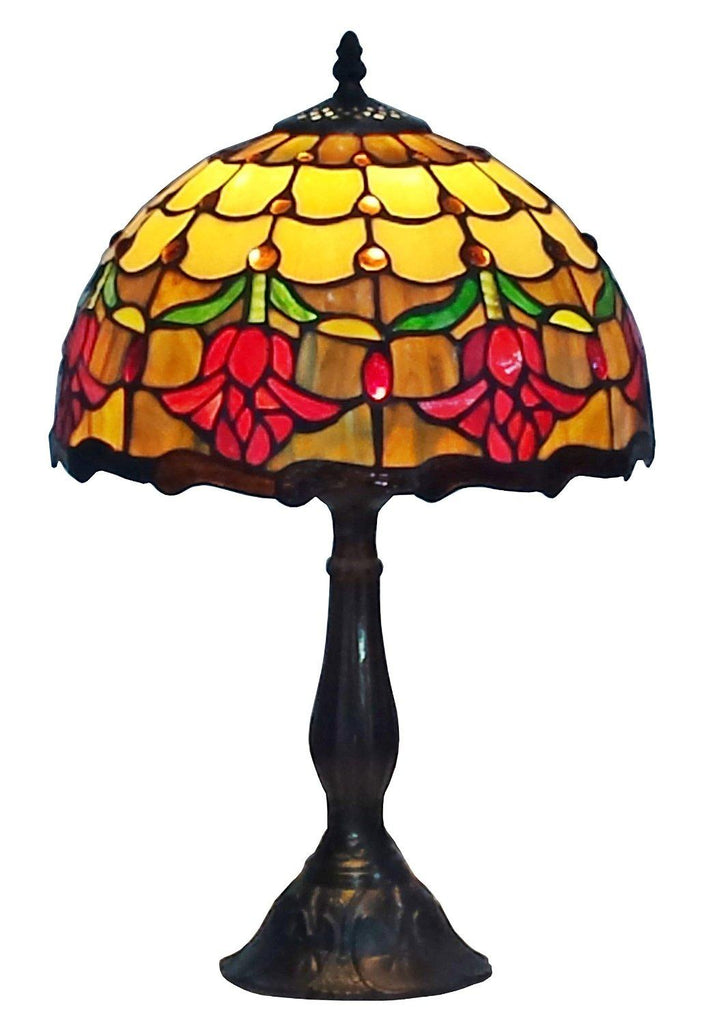 Tiffany Style Tulips Table Lamp 19 Inches Tall