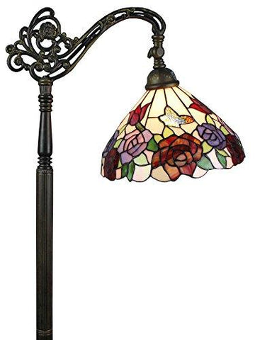 Tiffany Style Roses Reading Floor Lamp 62 In