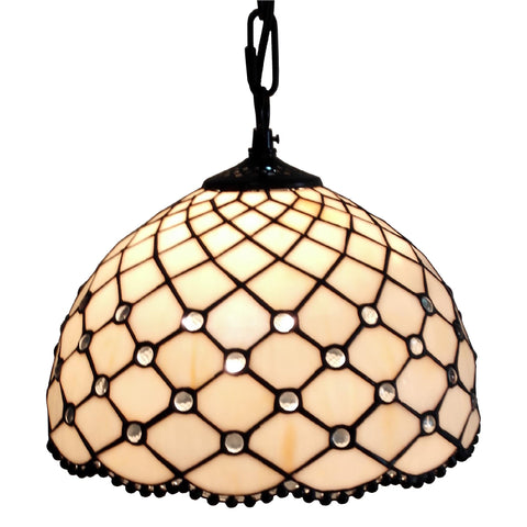 Jewel Tiffany Style Hanging Lamp 12 In