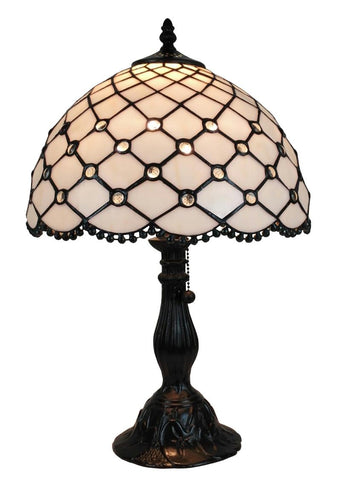 Tiffany Style Jewel Table Lamp 19 Inches Tall