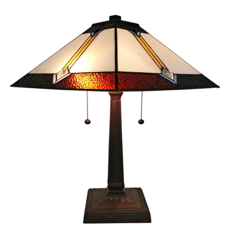 Tiffany Style Mission Table Lamp 21 In High