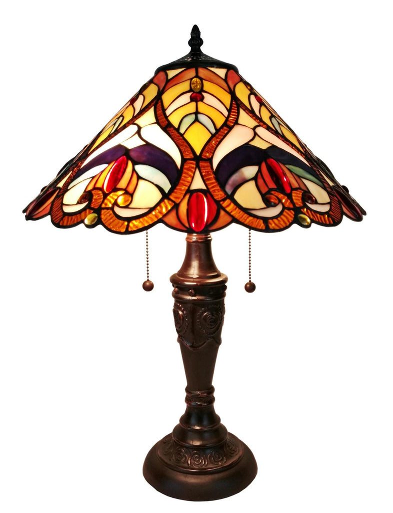 Victorian Tiffany Style Table Lamp 24 Inches Tall