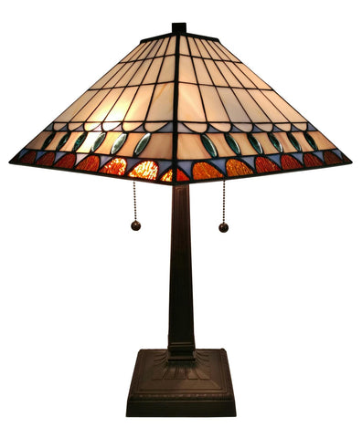 Tiffany Style Mission Table Lamp 21 In High
