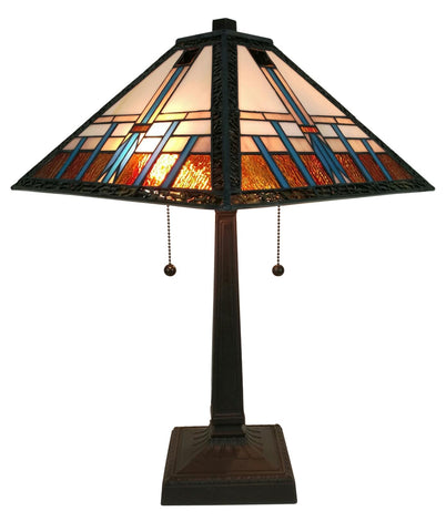 Tiffany Style Mission Table Lamp 21 In High