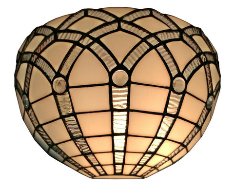 Tiffany Style White Wall Sconce Lamp 12 In Wide