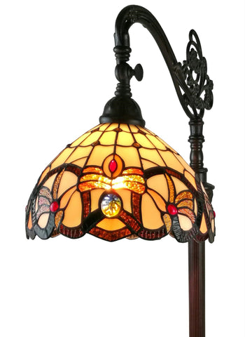 62-inch Tiffany-Style Victorian Reading Floor Lamp