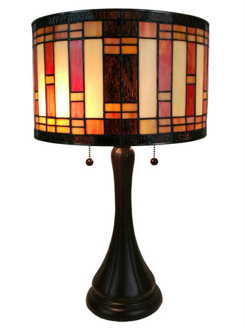 Tiffany Style  Geometric Table Lamp