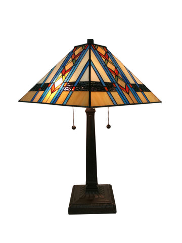 Tiffany Style Mission Table Lamp 22 Inch Tall