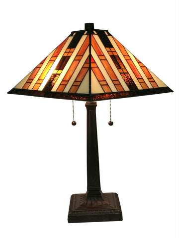 Tiffany Style Mission Table Lamp 22 Inch Tall