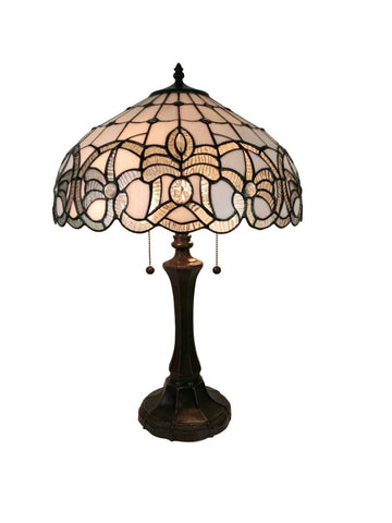 Tiffany Style Floral Design Table Lamp 24 Inches Tall