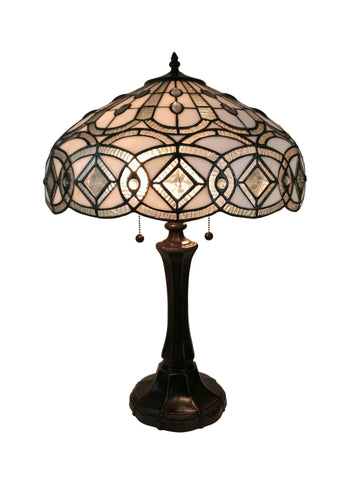 Tiffany Style Floral Design Table Lamp 24 Inches Tall